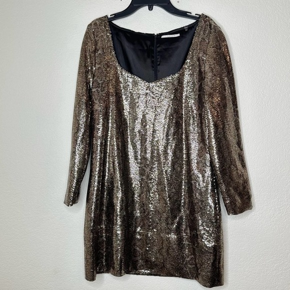 Tahari Ezra Python Sequin Sheath Dress, Size 6 - Picture 2 of 12